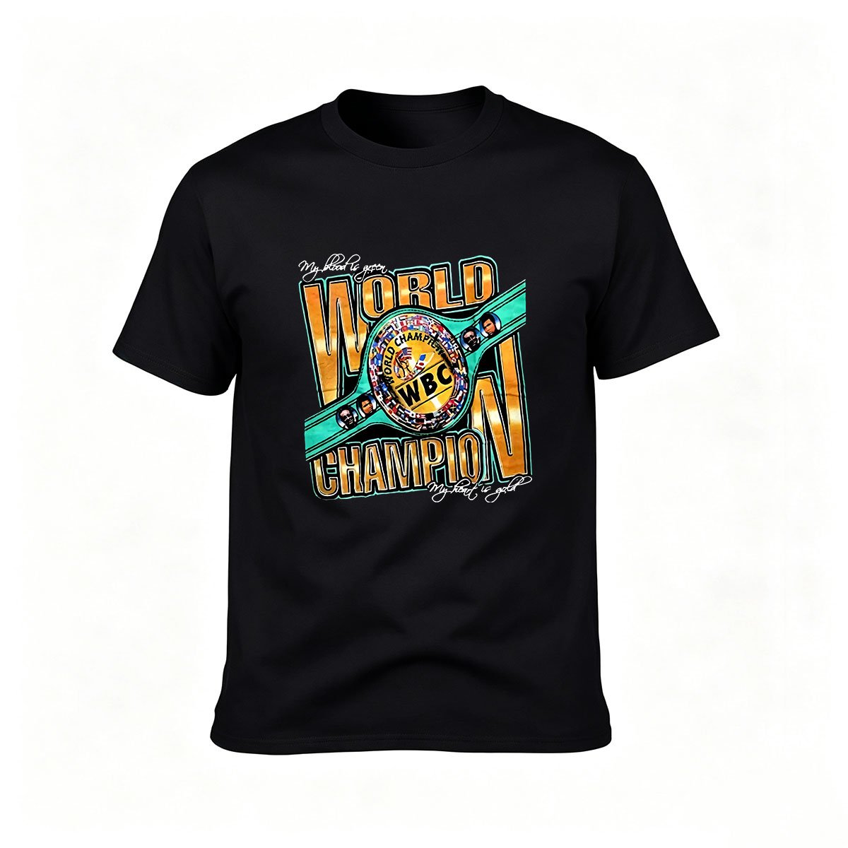 WBC World Champion Boxing Belt T-Shirt Men's Gift Sport Tee