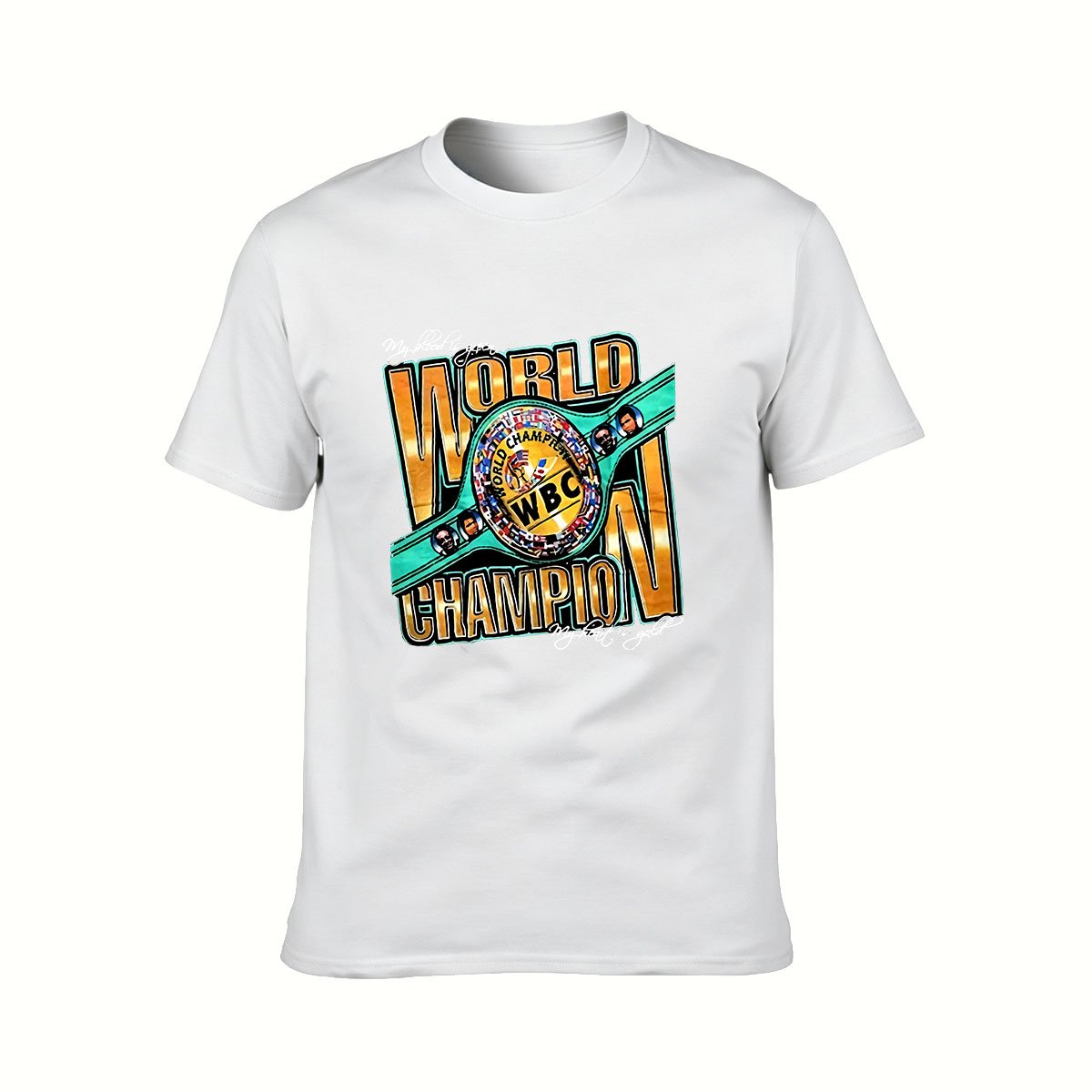 WBC World Champion Boxing Belt T-Shirt Men's Gift Sport Tee - Image 2