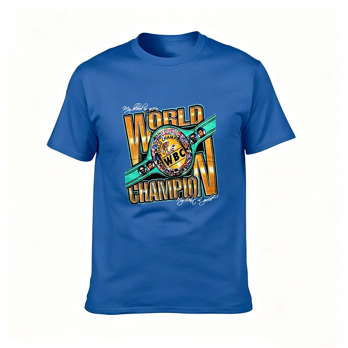 WBC World Champion Boxing Belt T-Shirt Men's Gift Sport Tee - Image 4