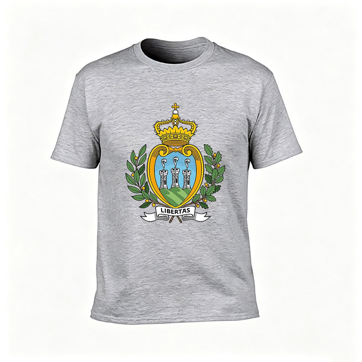 San Marino Coat of Arms Men's T-Shirt National Emblem Gift - Image 3