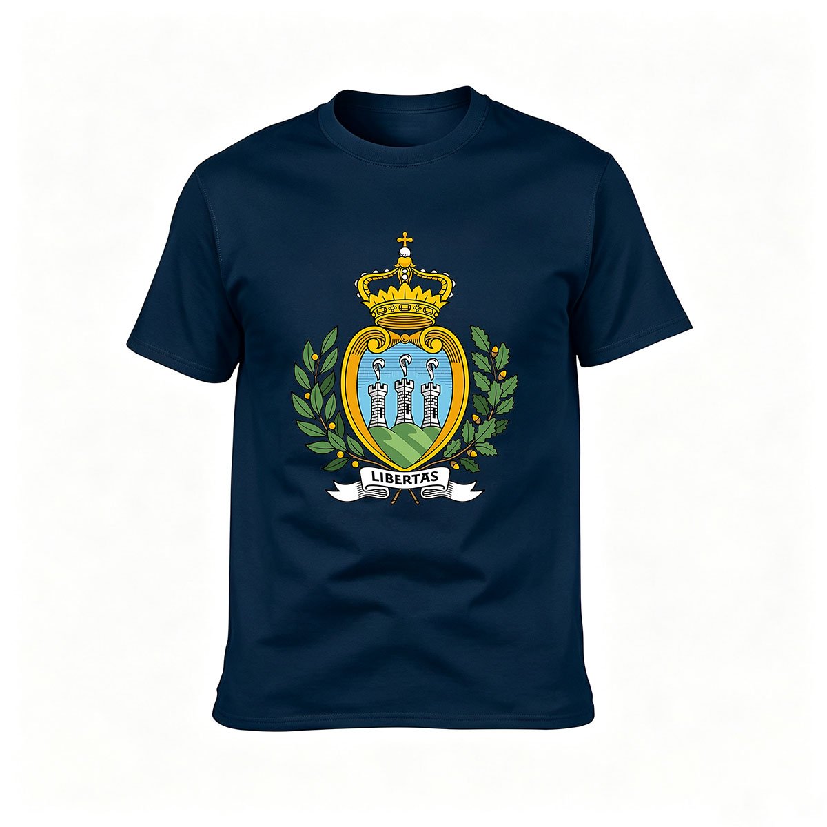 San Marino Coat of Arms Men's T-Shirt National Emblem Gift - Image 6