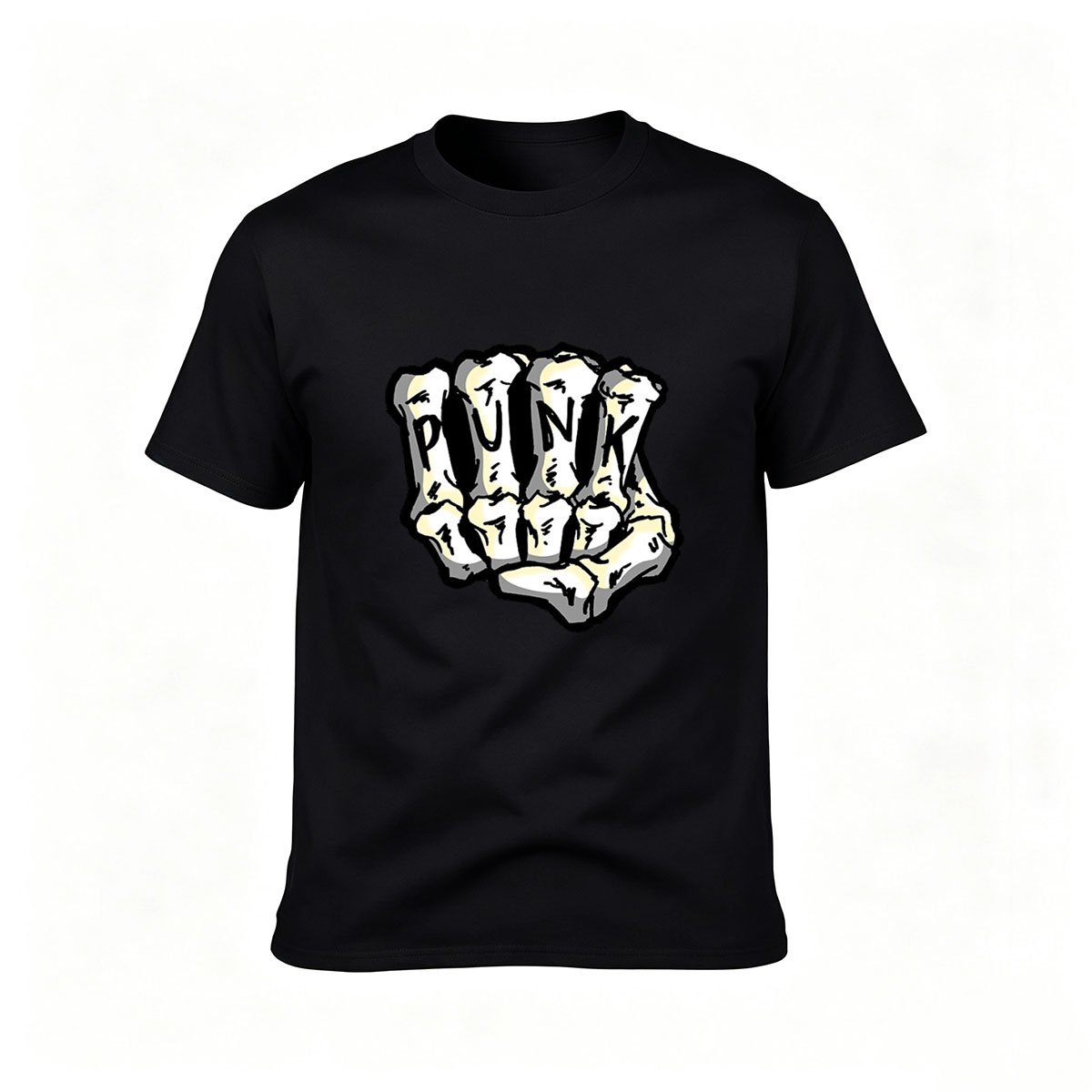 Punk Skeleton Hand Men's T-Shirt Gift for Rock Fans