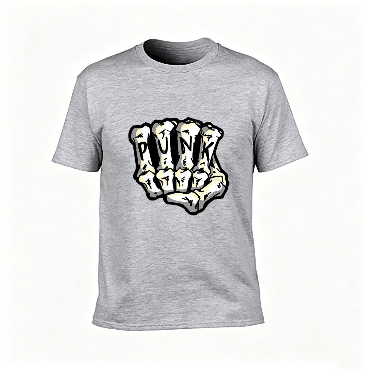 Punk Skeleton Hand Men's T-Shirt Gift for Rock Fans - Image 3