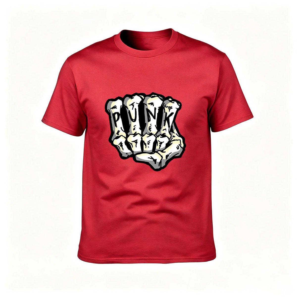 Punk Skeleton Hand Men's T-Shirt Gift for Rock Fans - Image 5