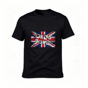 Punk Rock UK Flag Men's T-Shirt Gift for Music Fans