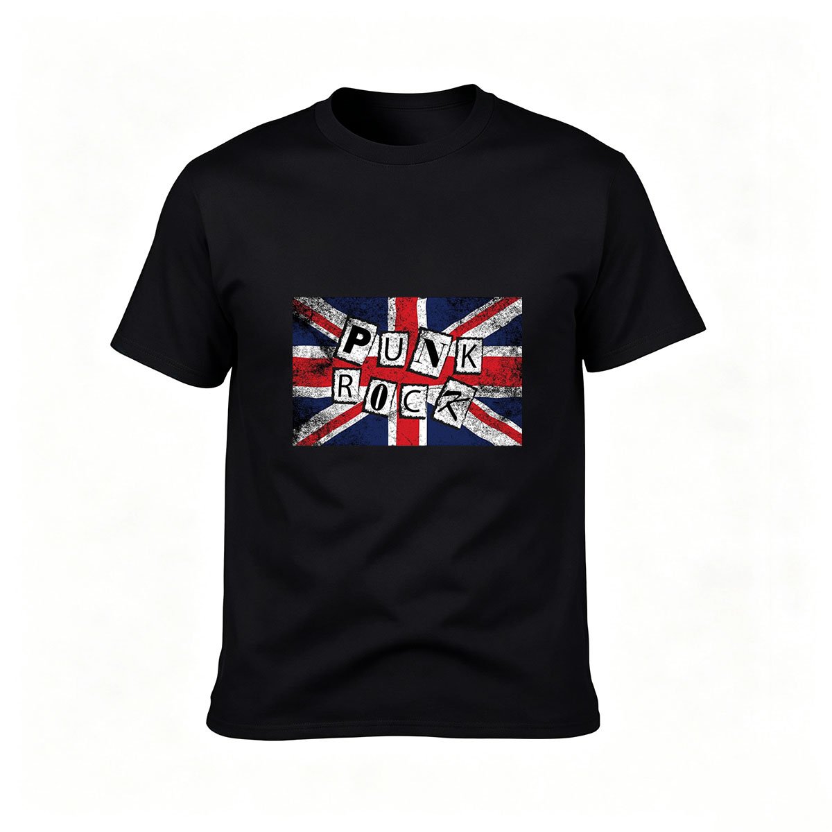 Punk Rock UK Flag Men's T-Shirt Gift for Music Fans
