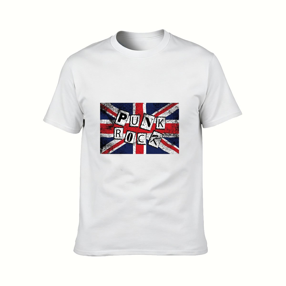 Punk Rock UK Flag Men's T-Shirt Gift for Music Fans - Image 2