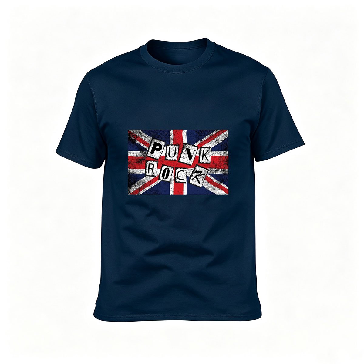 Punk Rock UK Flag Men's T-Shirt Gift for Music Fans - Image 6