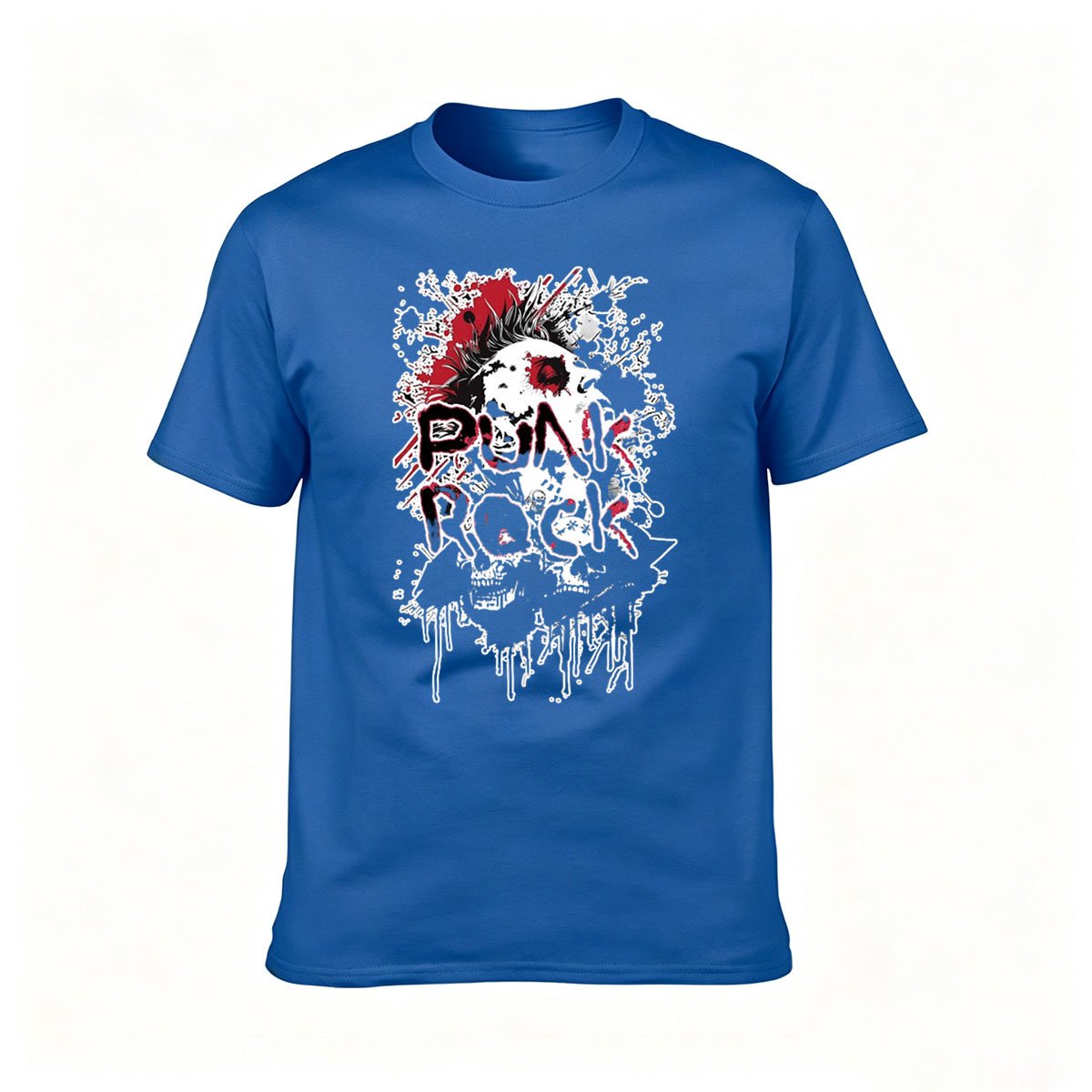 Punk Rock Skull Graphic Men's T-Shirt Music Gift - Image 4