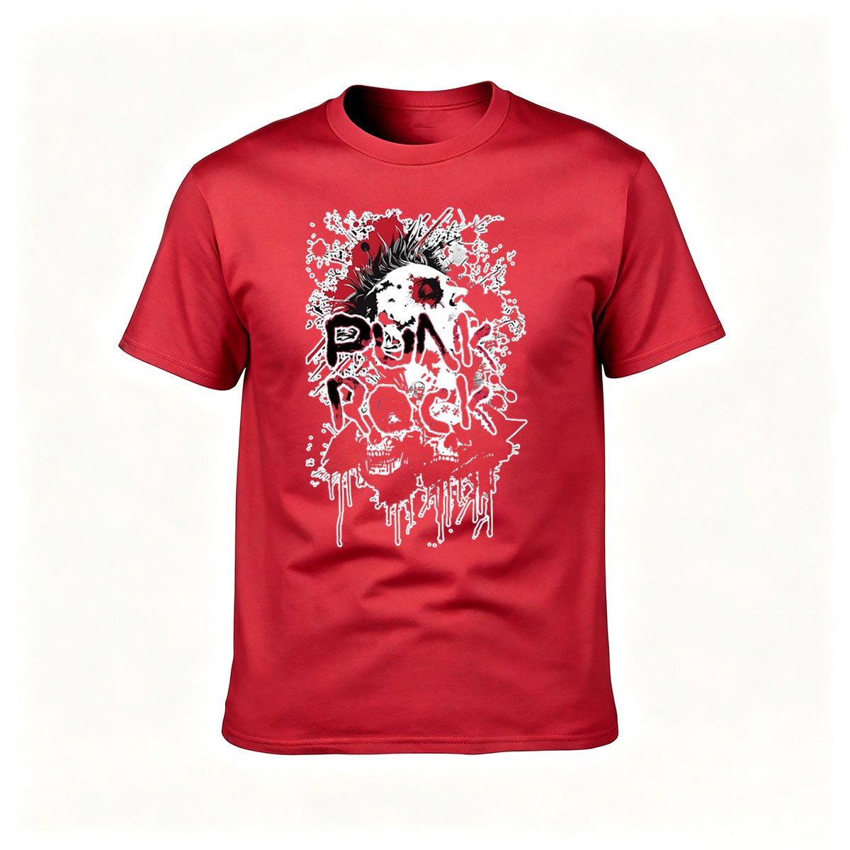 Punk Rock Skull Graphic Men's T-Shirt Music Gift - Image 5