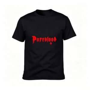 Pureblood Gothic T-Shirt Men's Black Red Text Design Gift Wear