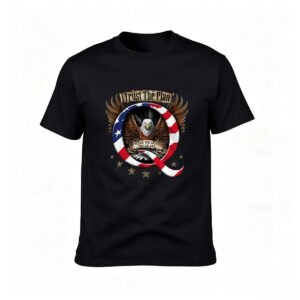 Trust The Plan Eagle Q Anvil T-Shirt Men's American Patriotic Graphic Tee