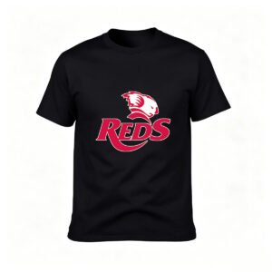 Reds Logo T-Shirt Men's Black Baseball Team Apparel Gift