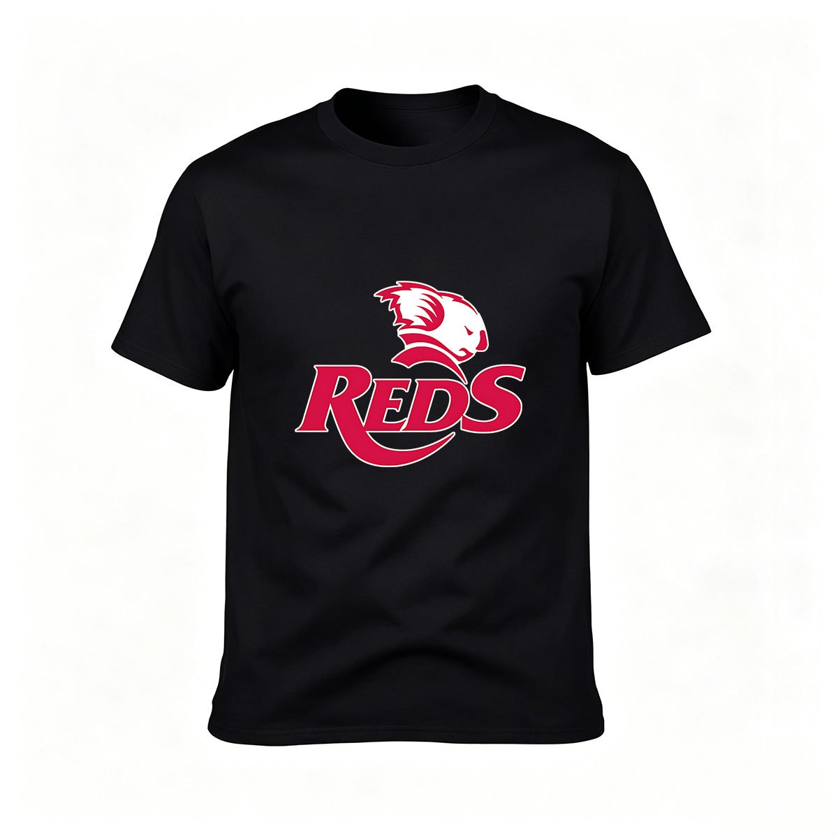 Reds Logo T-Shirt Men's Black Baseball Team Apparel Gift