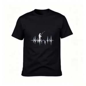 Fishing Heartbeat Men's T-Shirt Outdoor Gift Tee