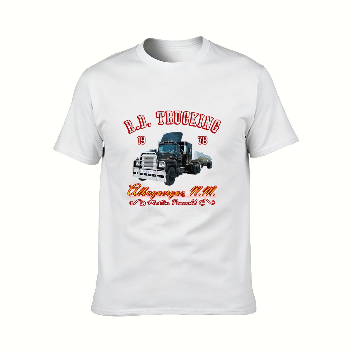 R.D. Trucking 1978 Albuquerque NM Men's T-Shirt Gift for Truckers - Image 2