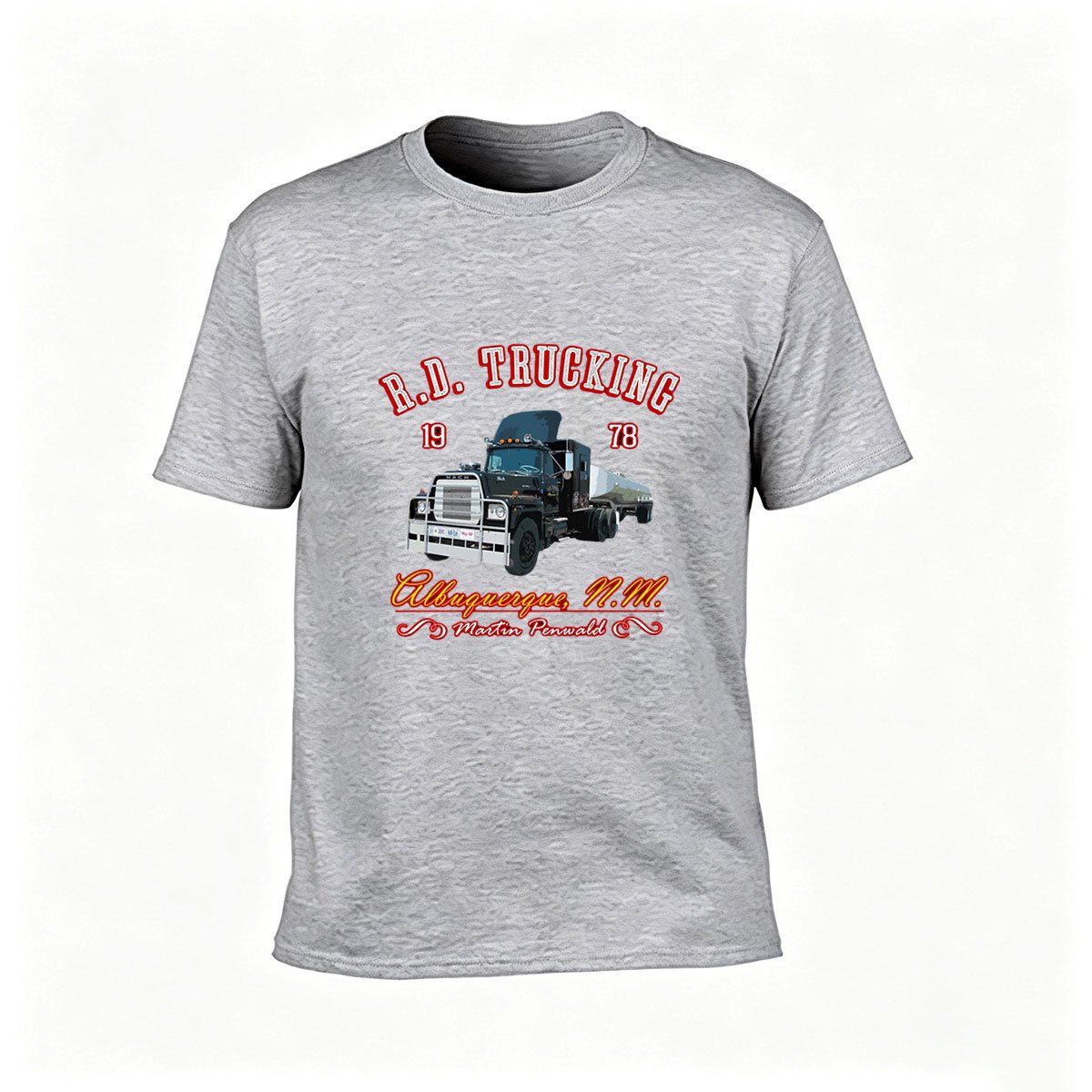 R.D. Trucking 1978 Albuquerque NM Men's T-Shirt Gift for Truckers - Image 3