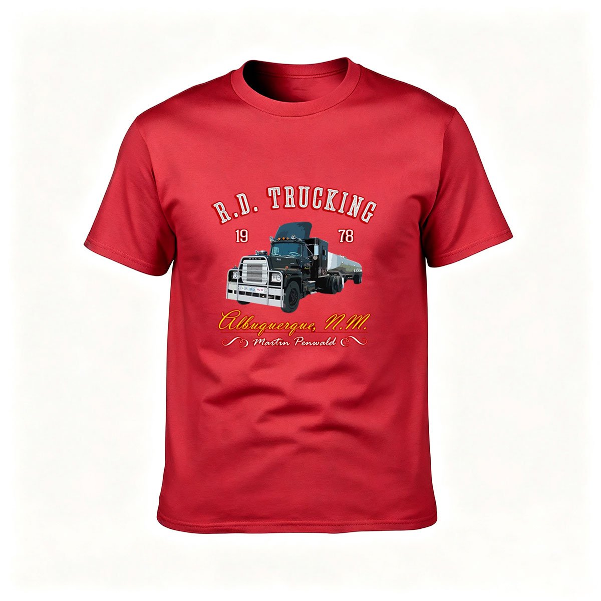R.D. Trucking 1978 Albuquerque NM Men's T-Shirt Gift for Truckers - Image 5
