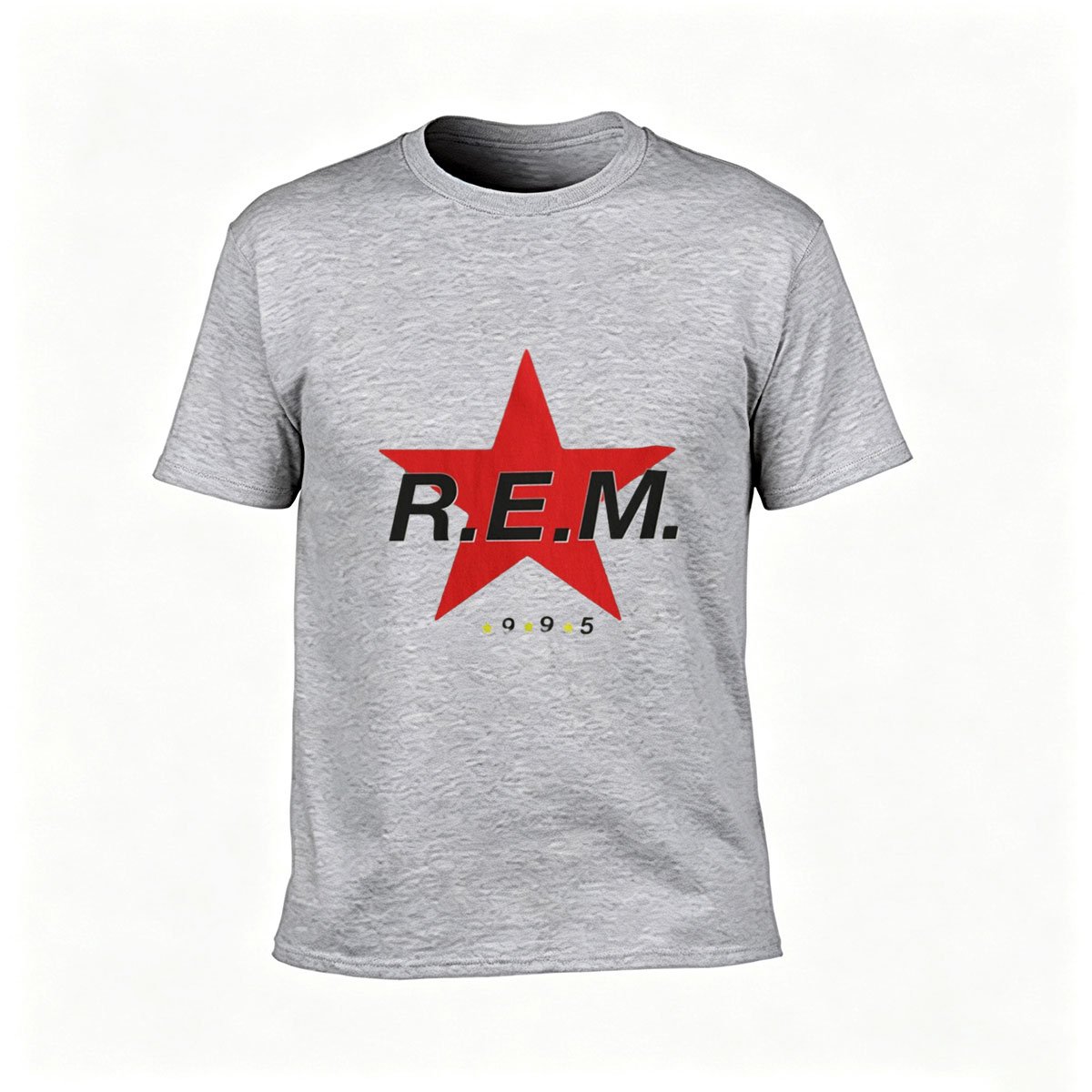 R.E.M. Red Star Logo Men's T-Shirt Music Band Gift Tee - Image 3