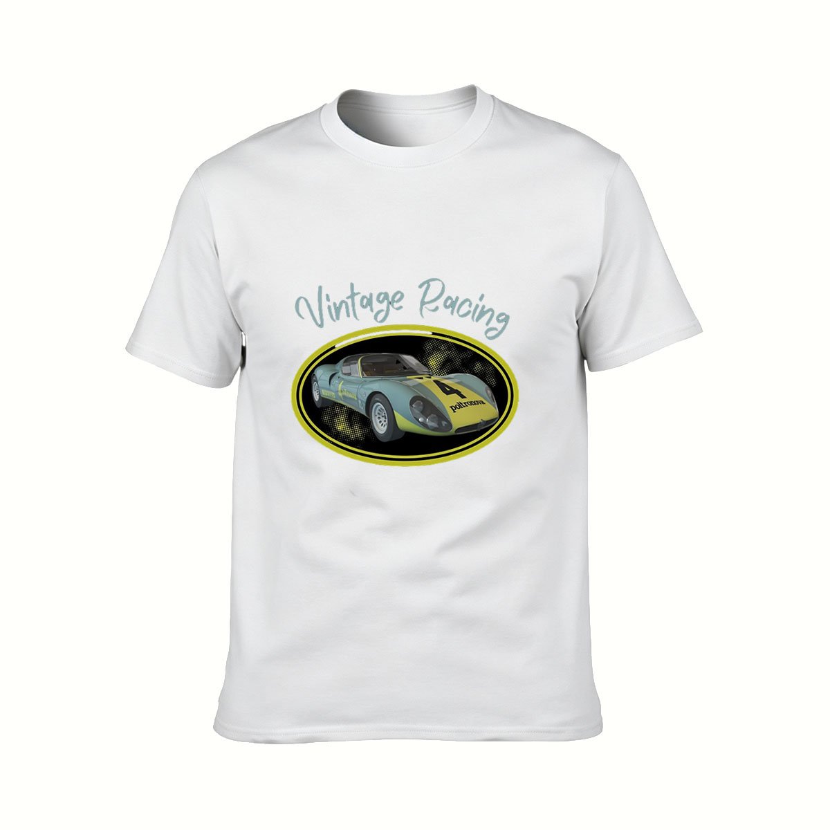Vintage Racing Car Graphic Men's T-Shirt Gift for Car Enthusiasts - Image 2