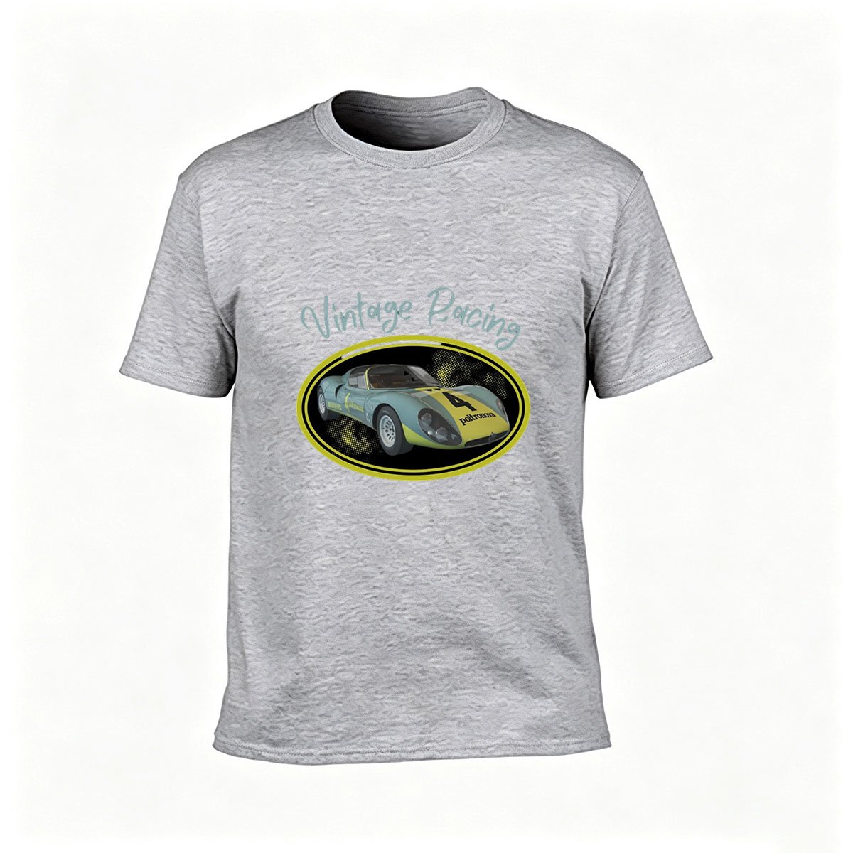 Vintage Racing Car Graphic Men's T-Shirt Gift for Car Enthusiasts - Image 3