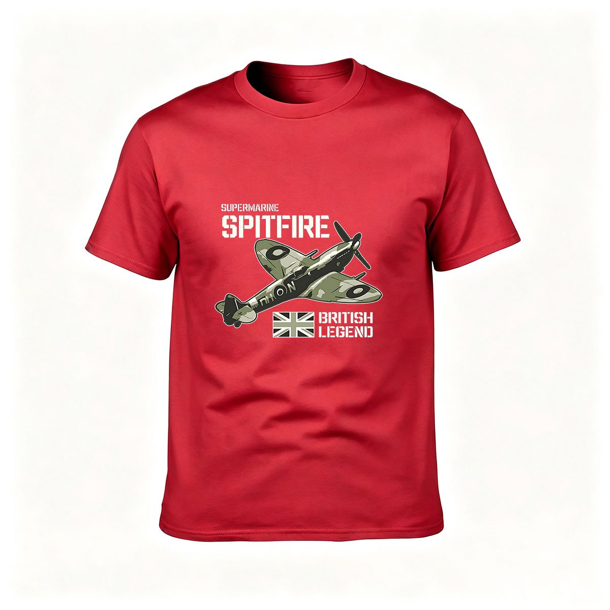 Supermarine Spitfire British Legend Men's T-Shirt Aviation Gift - Image 5