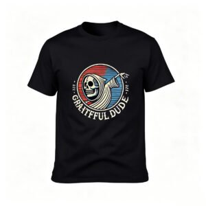 Grateful Dude Skull T-Shirt Men's Vintage Rock Tee Gift