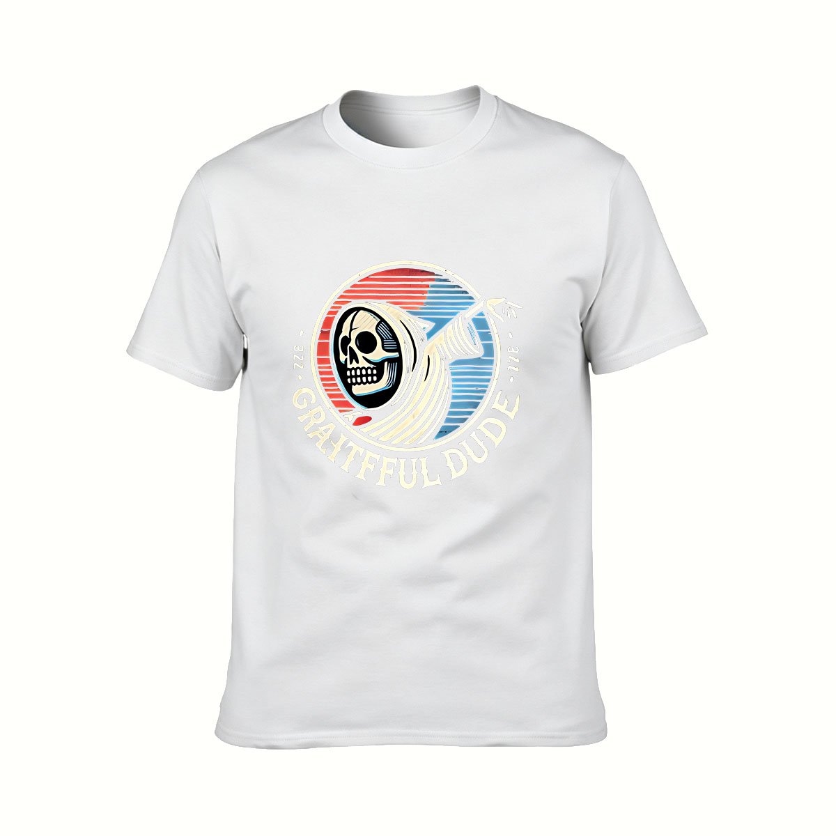 Grateful Dude Skull T-Shirt Men's Vintage Rock Tee Gift - Image 2