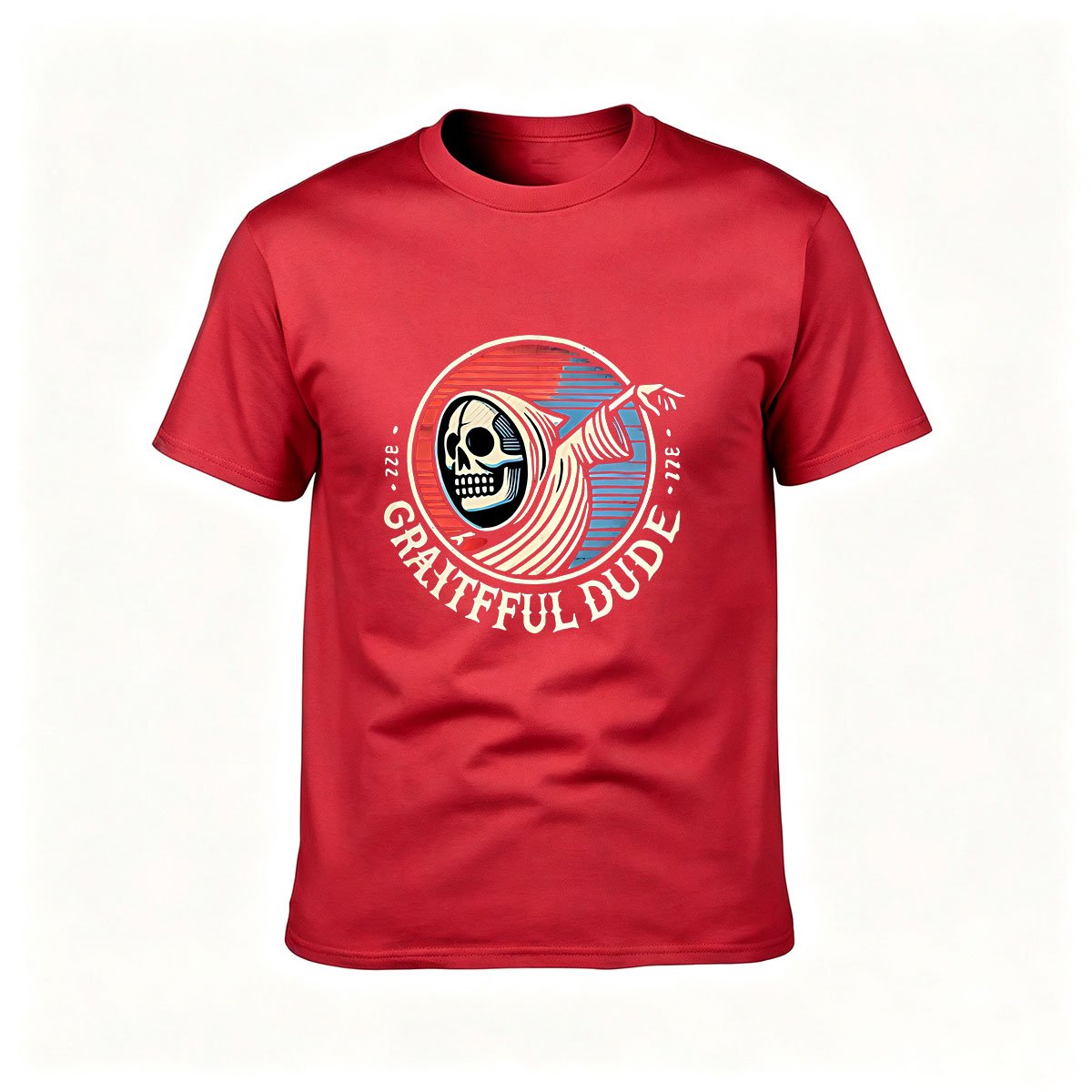 Grateful Dude Skull T-Shirt Men's Vintage Rock Tee Gift - Image 5