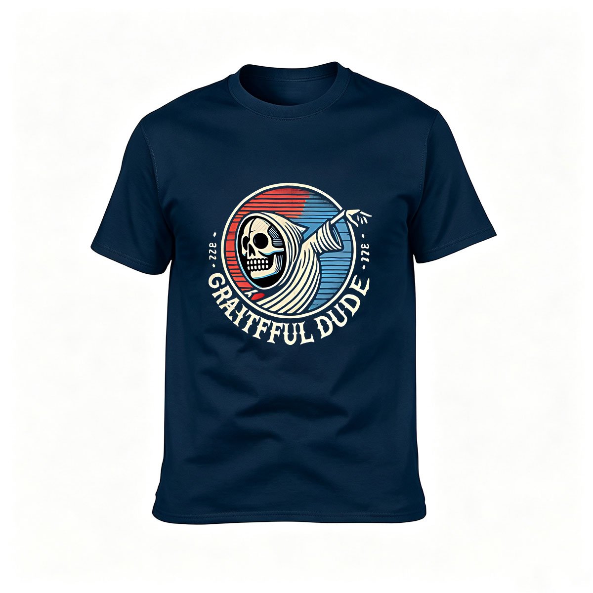 Grateful Dude Skull T-Shirt Men's Vintage Rock Tee Gift - Image 6
