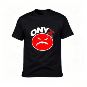 ONY Red Face Logo Men's T-Shirt Casual Streetwear Gift