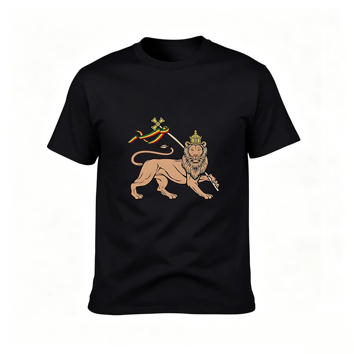 Lion of Judah T-Shirt Men's Ethiopian Symbol Gift Wear
