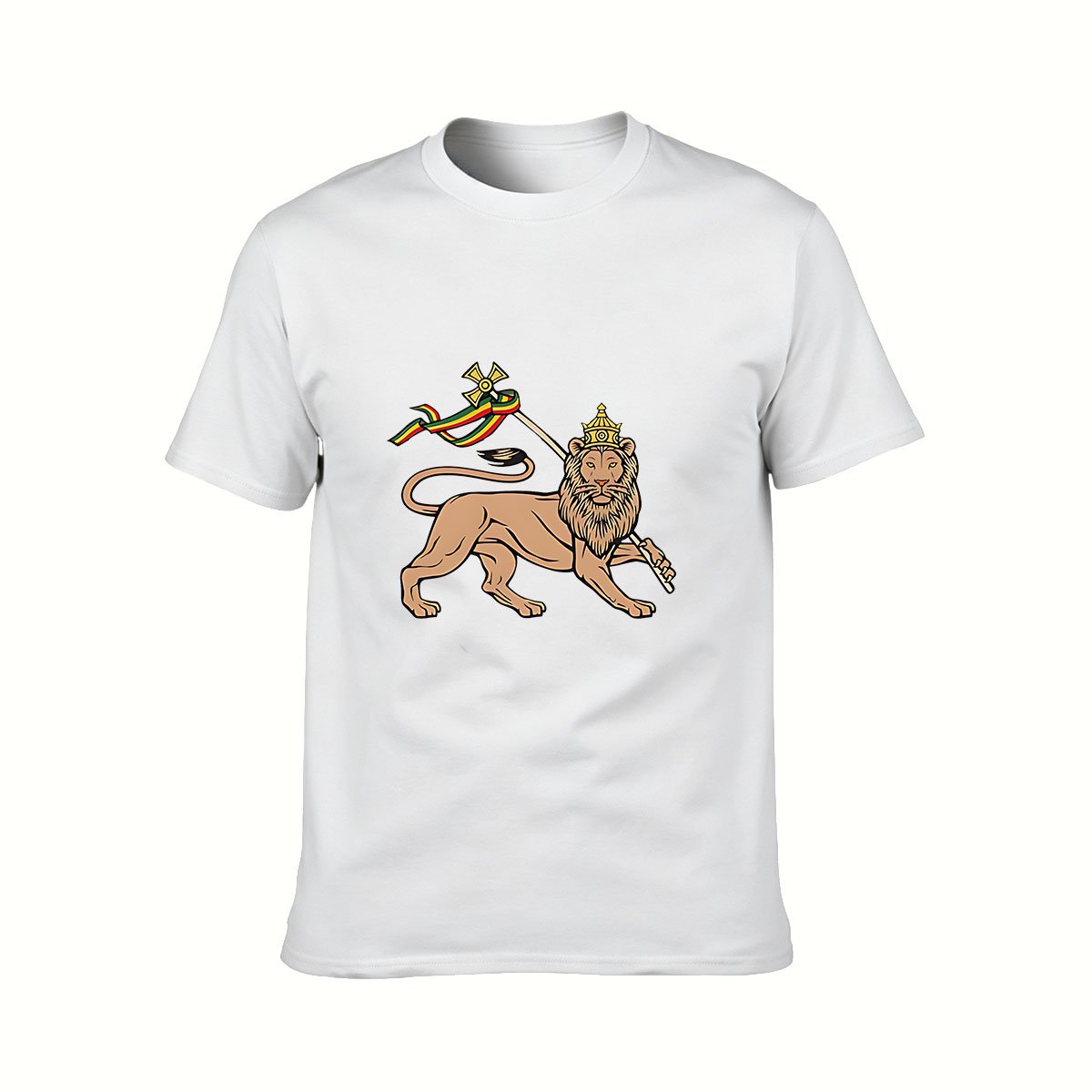 Lion of Judah T-Shirt Men's Ethiopian Symbol Gift Wear - Image 2