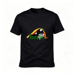 Rastafari Reggae T-Shirt Men's Black Graphic Tee Music Gift