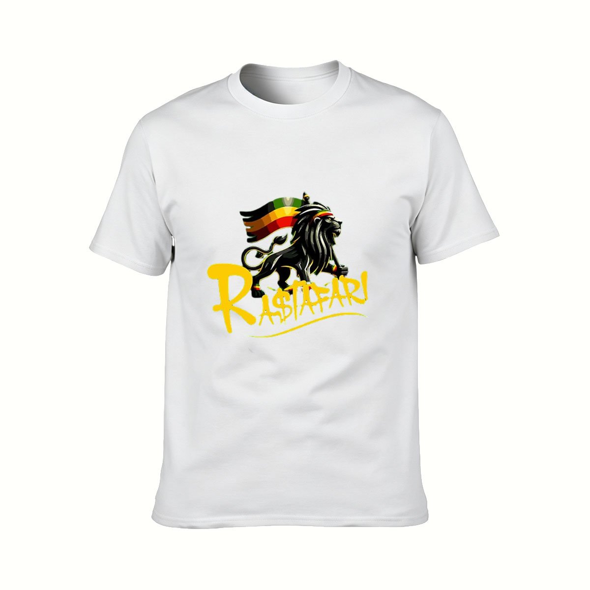 Rasta Lion Print Men's T-Shirt Reggae Culture Gift - Image 2