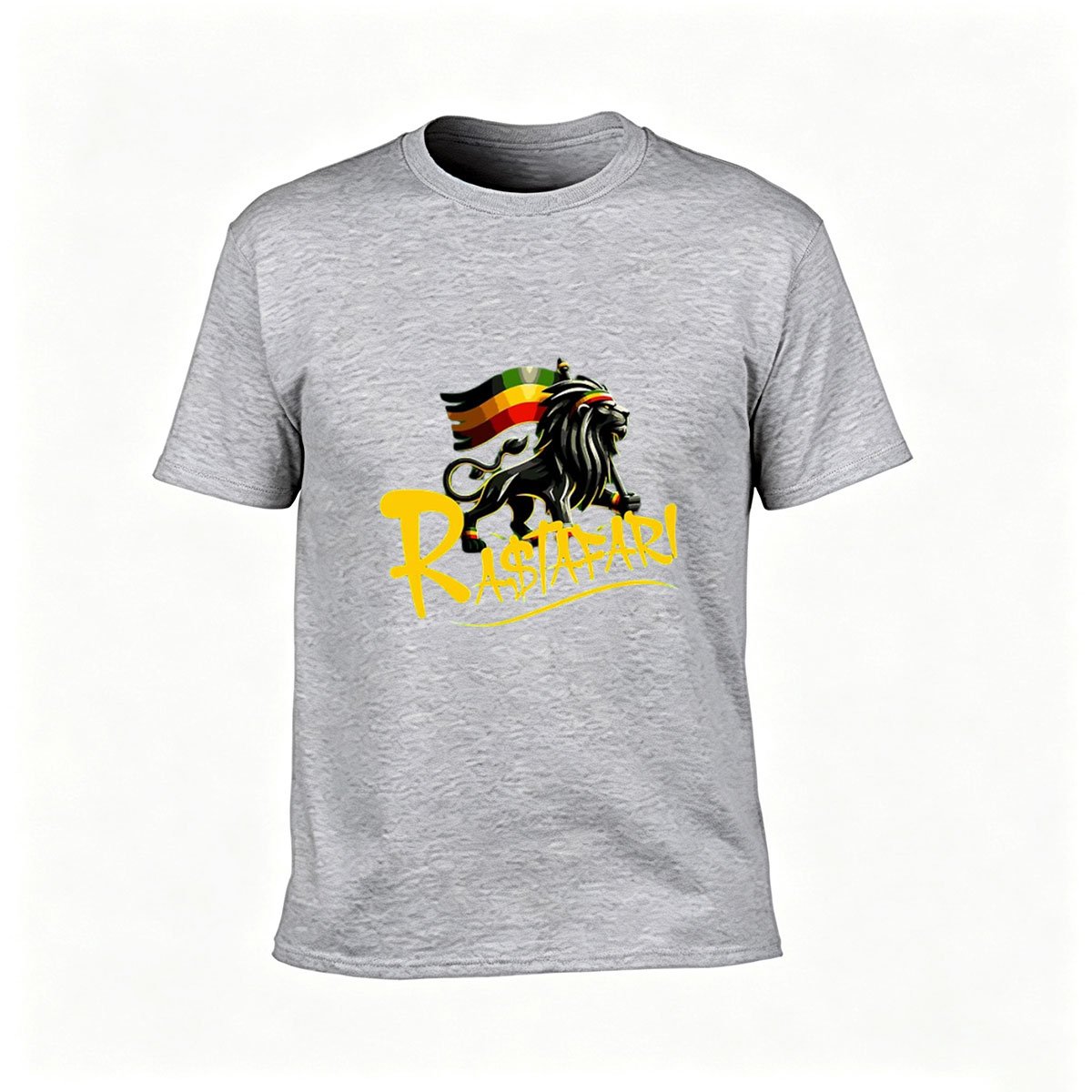 Rasta Lion Print Men's T-Shirt Reggae Culture Gift - Image 3