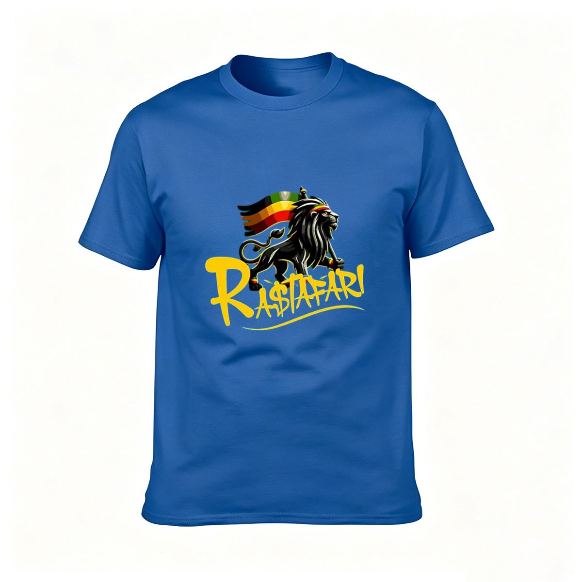 Rasta Lion Print Men's T-Shirt Reggae Culture Gift - Image 4