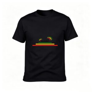 Rastafari Reggae T-Shirt Men's Black Graphic Tee Gift Music Vibes