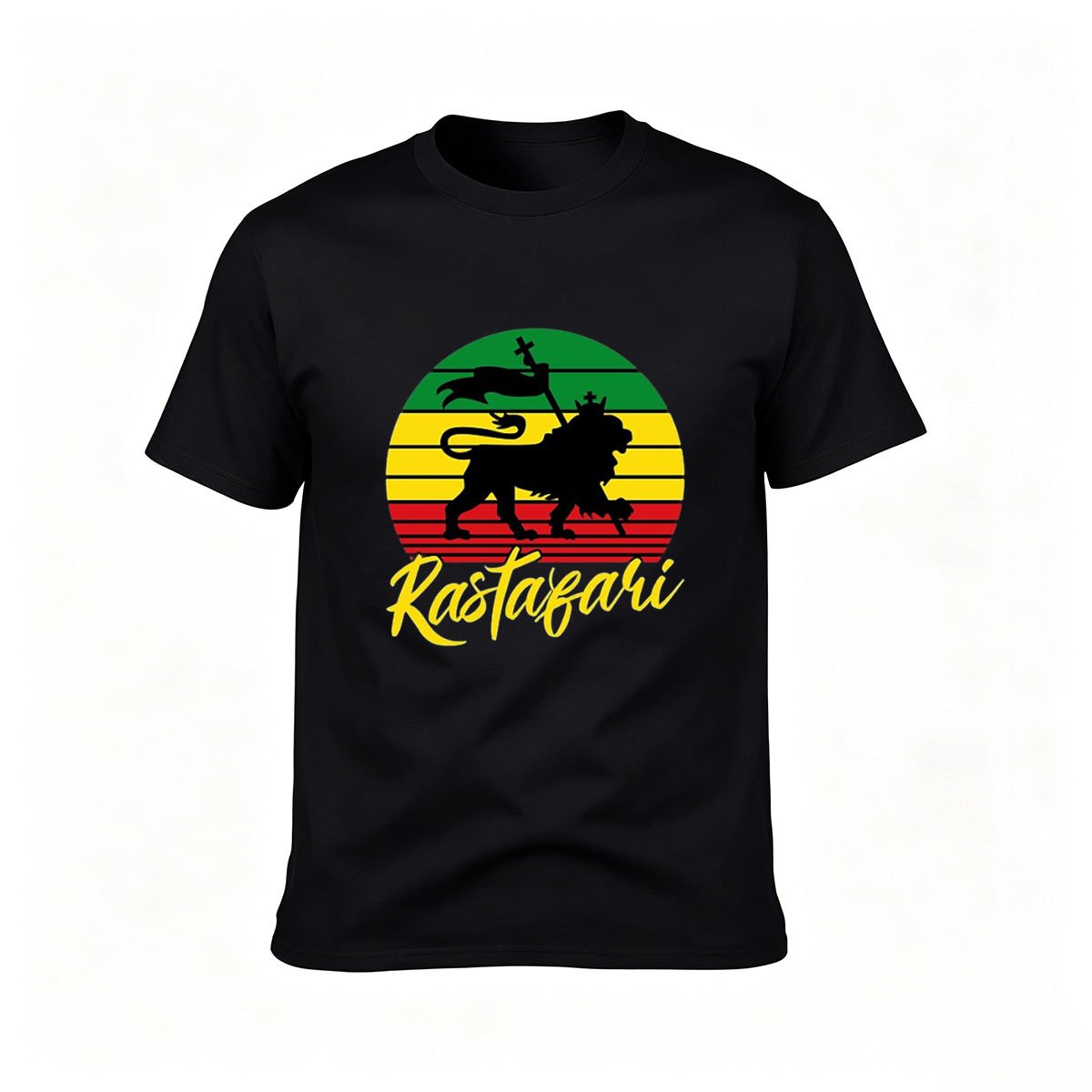 Rastafari Lion T-Shirt Men's Reggae Style Gift Apparel