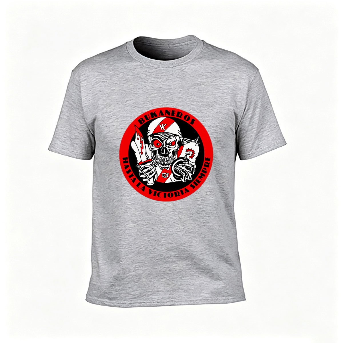 Bukaneros Pirate Skull T-Shirt Men's Black Crew Neck Graphic Tee Gift - Image 3