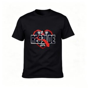 Rebel Pride Heart Design Men's T-Shirt Gift for Fans