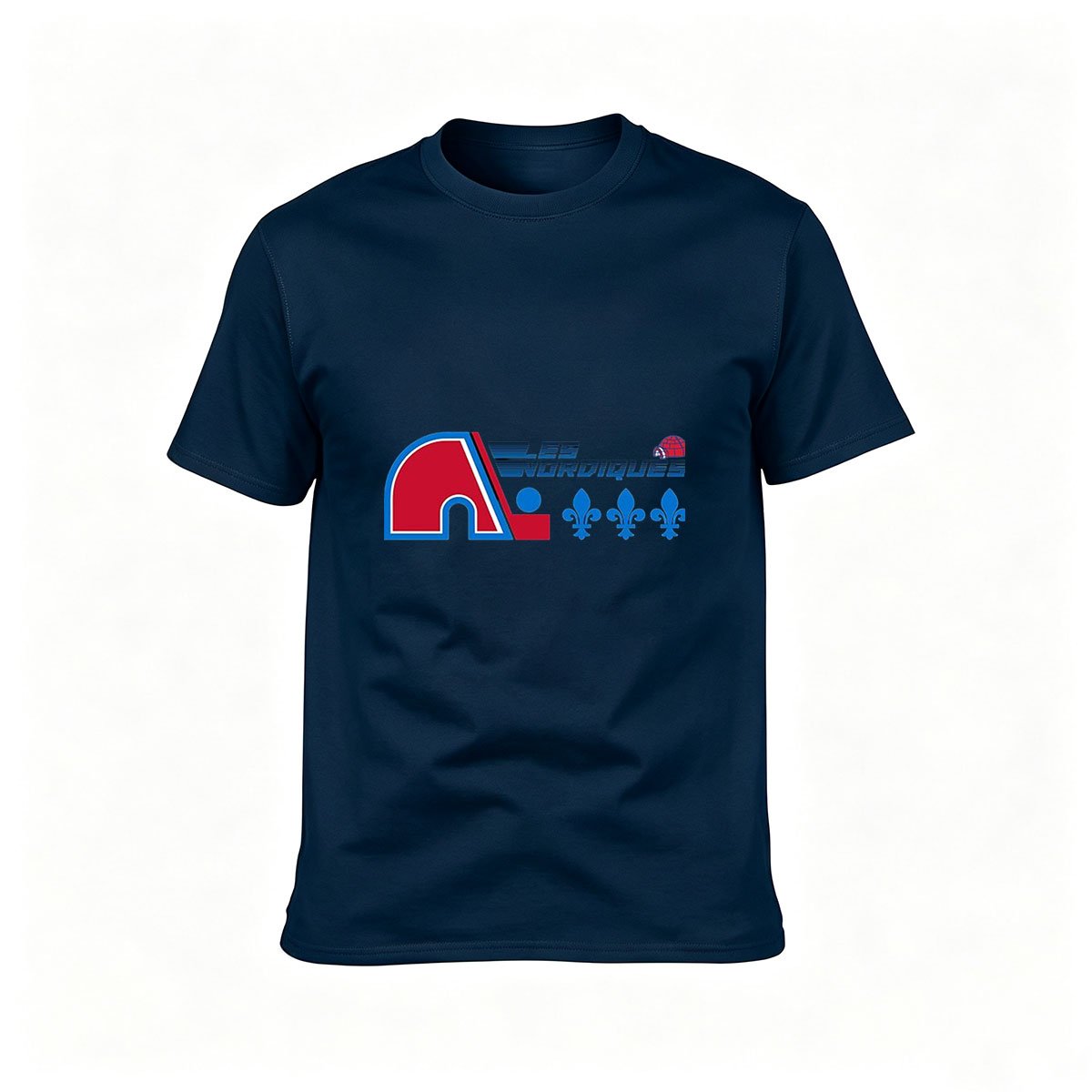 Quebec Nordiques Logo T-Shirt Men's Retro Hockey Tee Gift - Image 6