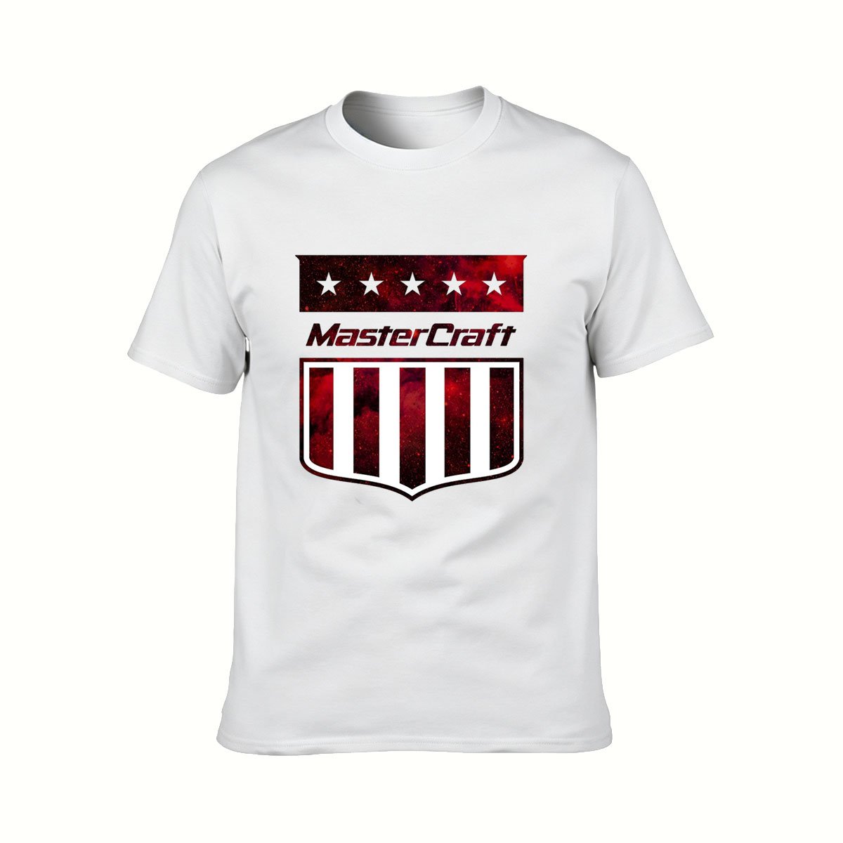 American Flag Shield Design Men's T-Shirt Gift for Patriotic Events - Image 2