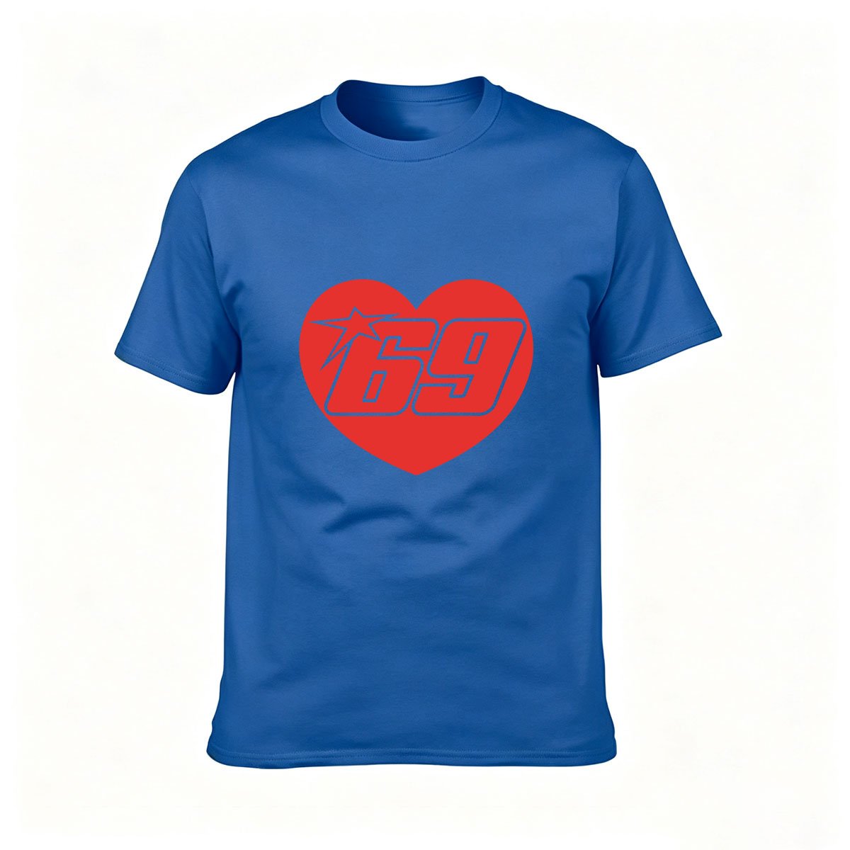 Red Heart 69 Star Print Men's T-Shirt Casual Gift Wear - Image 4