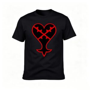 Red Heart Arrow Design Men's T-Shirt Casual Gift Wear