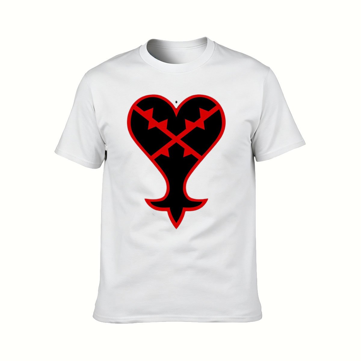 Red Heart Arrow Design Men's T-Shirt Casual Gift Wear - Image 2