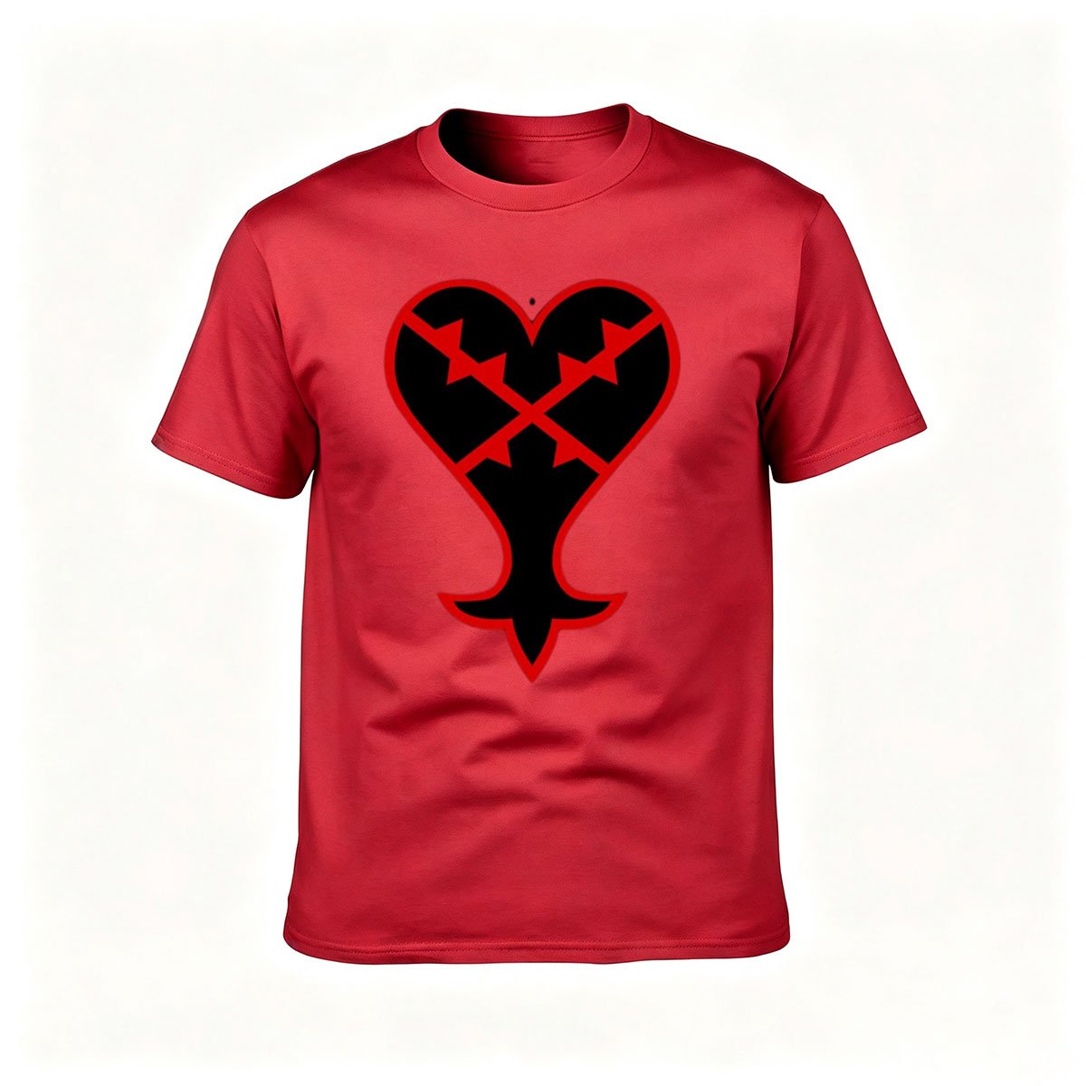 Red Heart Arrow Design Men's T-Shirt Casual Gift Wear - Image 5