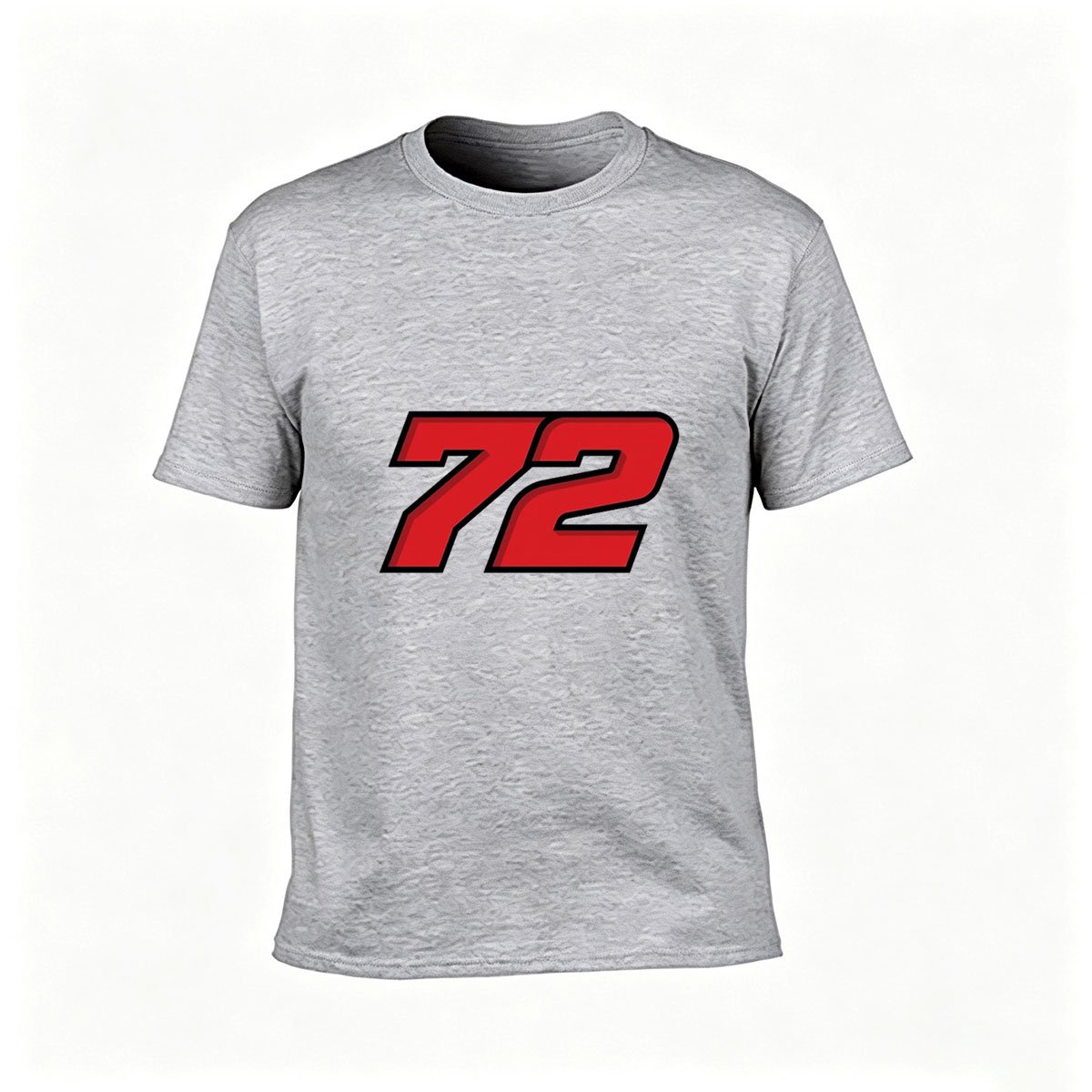 72 Number Print Men's T-Shirt Casual Gift Wear - Image 3