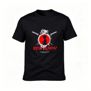Red Ronin Ninja Dragon T-Shirt Men's Gift Streetwear