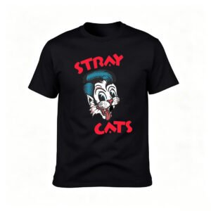 Stray Cats Rockabilly Cat Graphic Men's T-Shirt Gift
